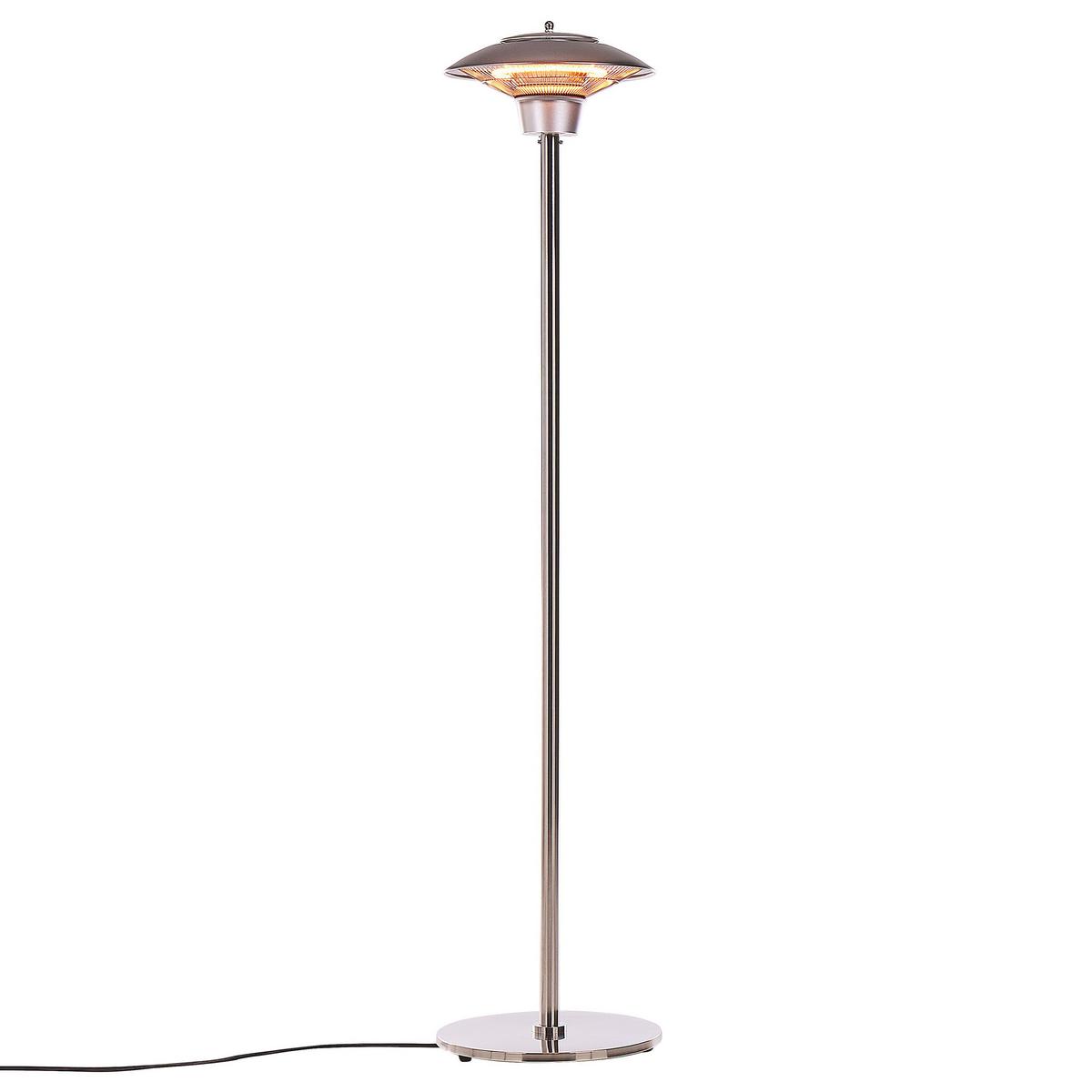 TERRASSENSTRAHLER Silber Askja - Silberfarben, Metall (45/205/45cm) - Beliani