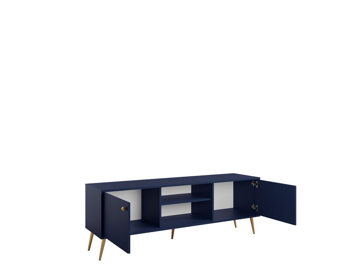 TV-SCHRÄNK Dunkelblau 156/55/41 - Dunkelblau, Holzwerkstoff (156/55/41cm) - RAUMHIRSCH FURNITURE