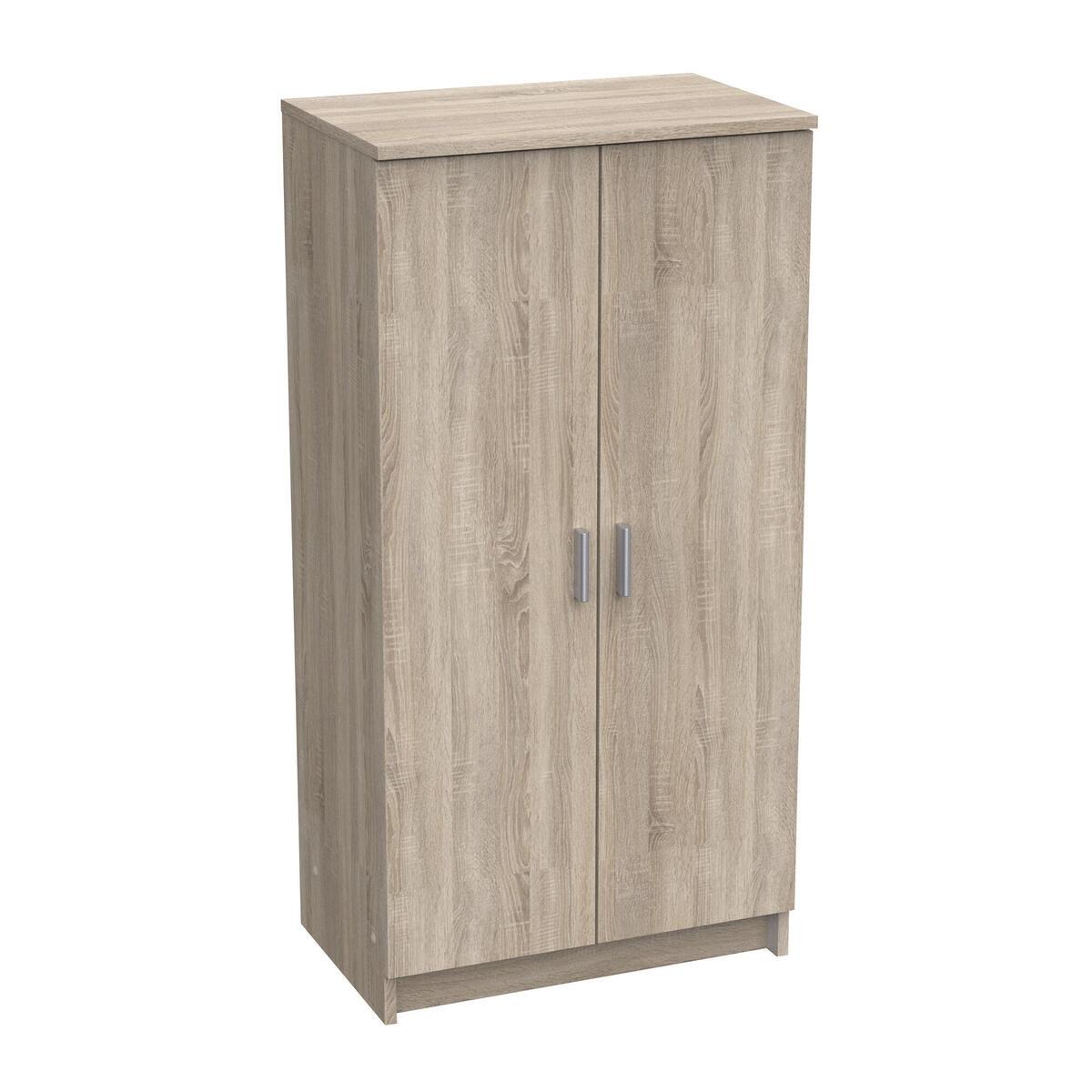 SCHUHSCHRANK 2 Türen L54,6 cm (21 Paare) - Schuhe - Eichefarben, Holzwerkstoff (35.3/108.4/38.1cm) - Calicosy
