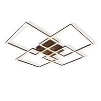 LED-DECKENLEUCHTE Nachtzahn 72.4/72.4/7.3 cm - Schwarz, Metall (72.4/72.4/7.3cm) - ZMH