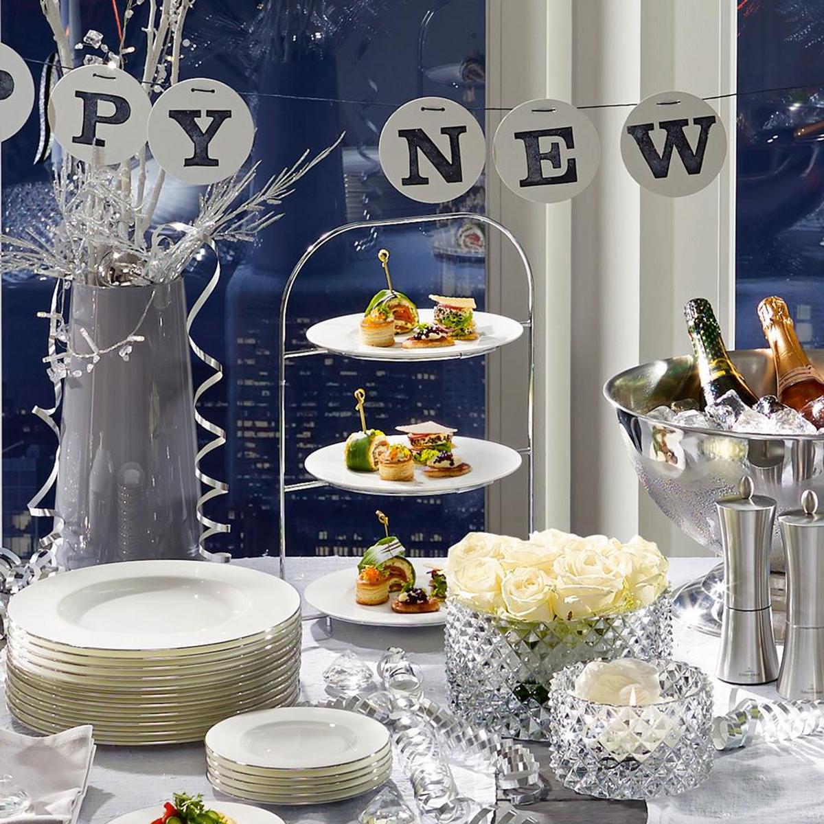 3-EBENEN-ETAGERE Anmut grau 30 x 20 x 40 cm - Grau, Metall (30/41cm) - Villeroy & Boch