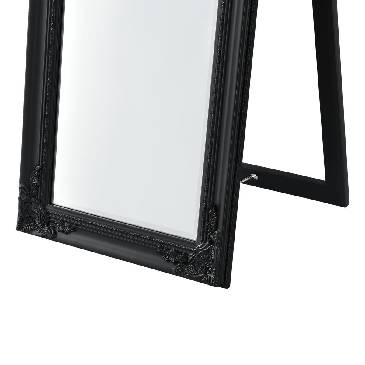 STANDSPIEGEL Arezzo - Schwarz, Glas/Holz (28.5/160/140cm) - [en.casa]