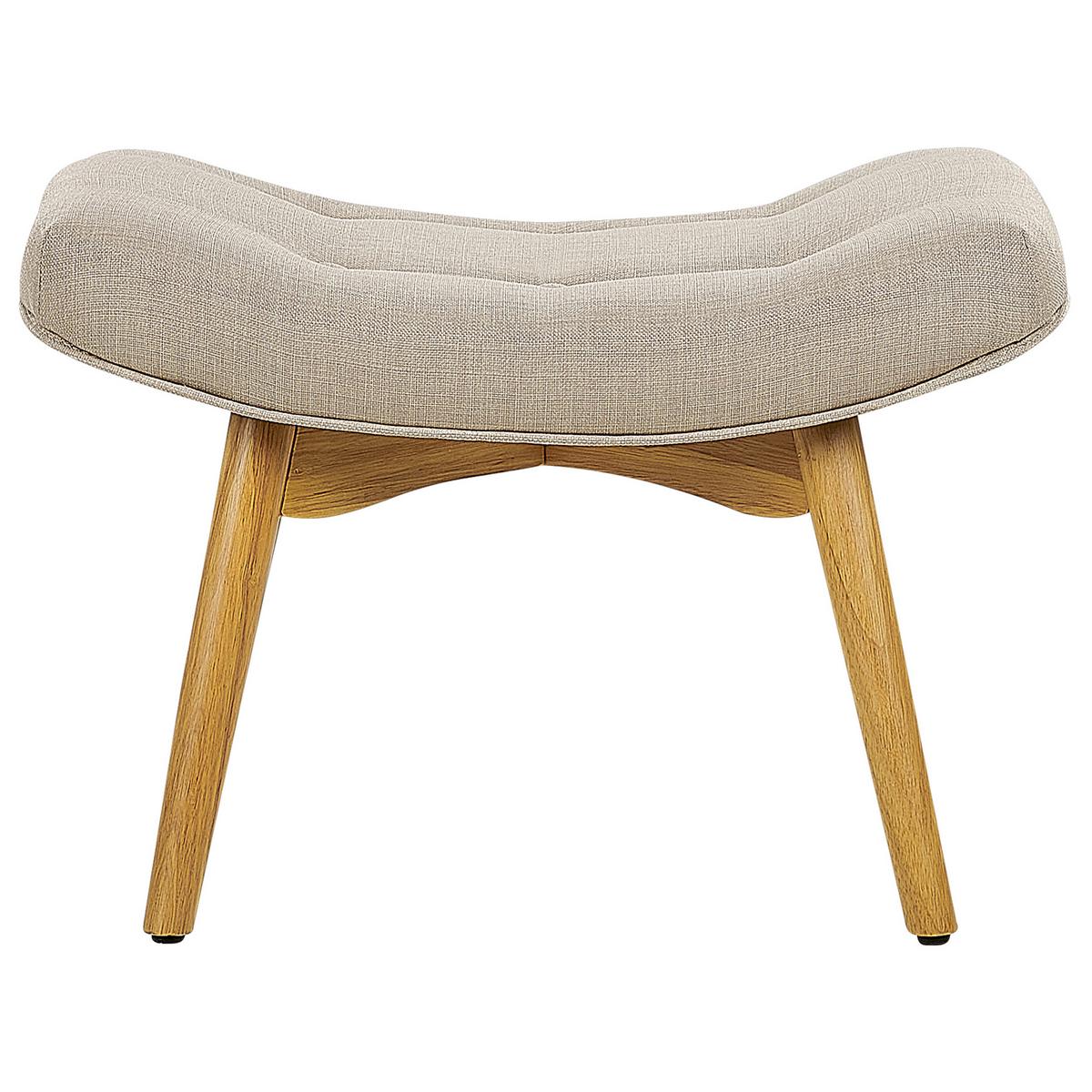 SESSEL Beige mit Hocker Vejle - Hellbraun/Beige, Textil (81/100/78cm) - Beliani