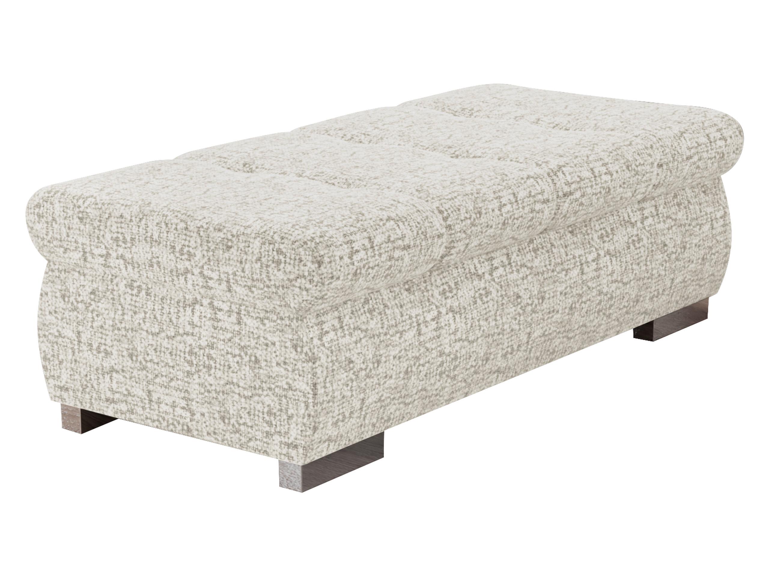 POLSTERHOCKER Orkan Groß - Sandfarben/Silberfarben, Holz/Textil (120/39/60cm) - MIRJAN24