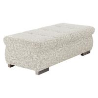POLSTERHOCKER Orkan Groß - Sandfarben/Silberfarben, Holz/Textil (120/39/60cm) - MIRJAN24