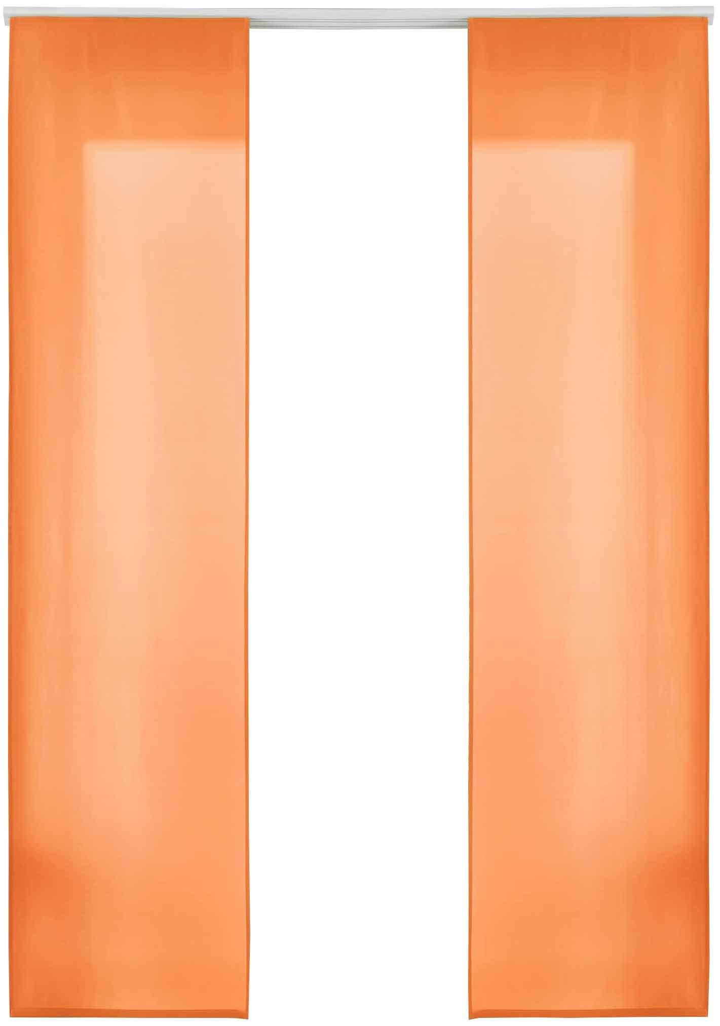 VORHANG 2ER SET HxB 245x60 cm Orange - Orange, Textil (60/245cm) - Gardinenbox