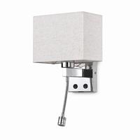 LED WANDLEUCHTE Rhyxvin 20/13/15 cm - Weiß, Textil/Metall (13/15/20cm) - ZMH