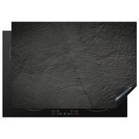 HERDABDECKPLATTE Beton - Schwarz - Industriell Herdabdeckung Induktionsfeld 75x52 cm - Anthrazit, Kunststoff (75/52/0.2cm) - MuchoWow