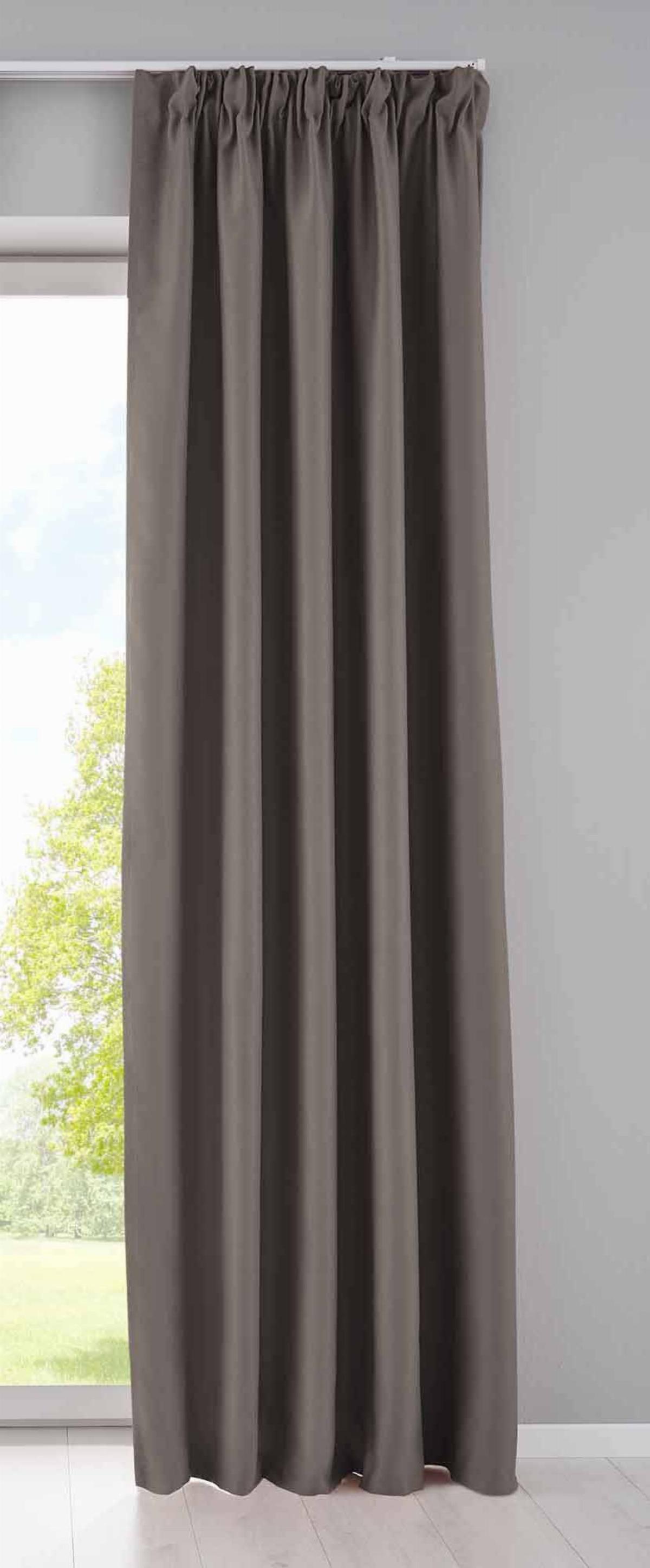 VORHANG »NewYork« HxB 245x140 cm Taupe - Taupe, Textil (140/245cm) - Gardinenbox