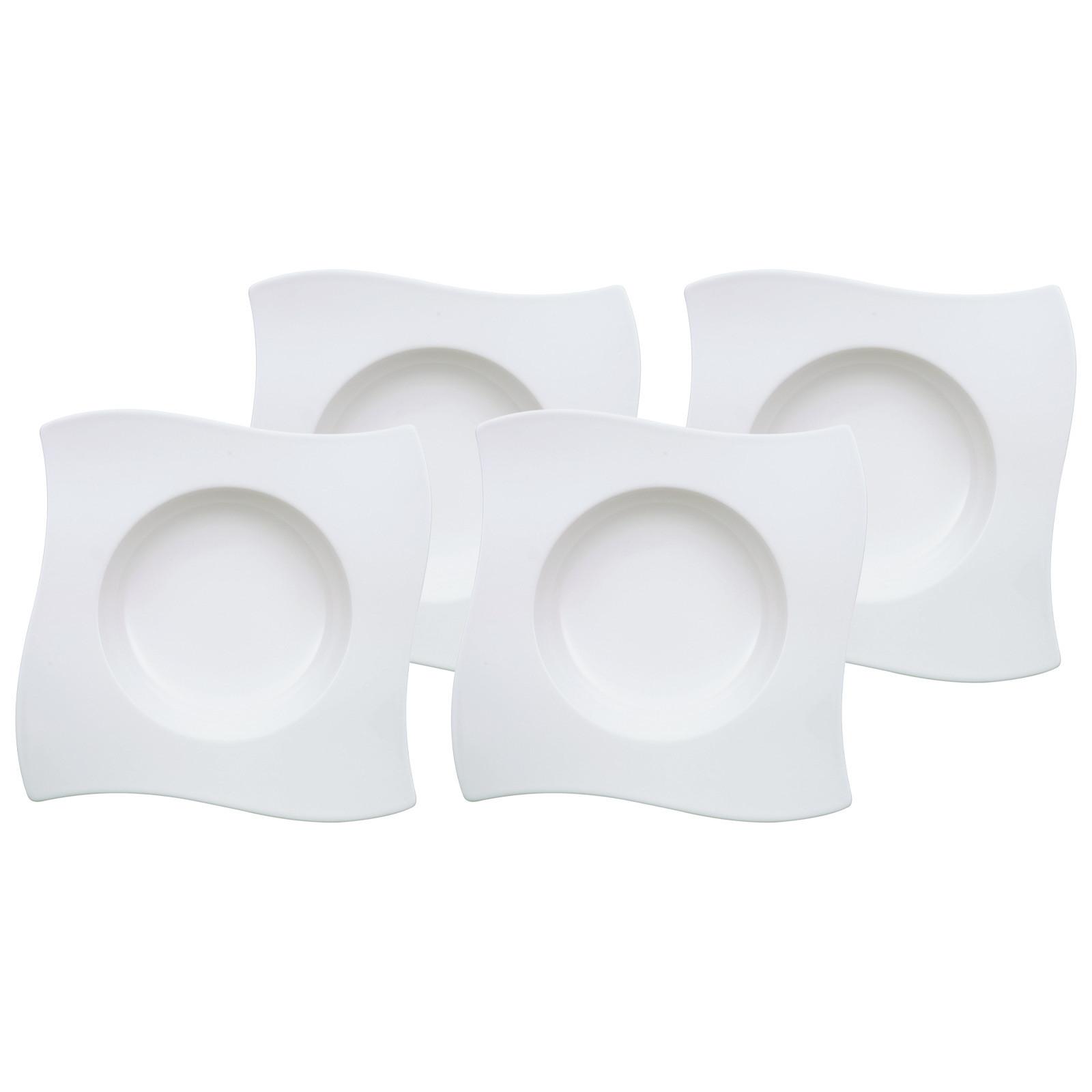SUPPENTELLER NewWave weiß ø 24 cm 4er Set - Weiß, Keramik (24cm) - Villeroy & Boch