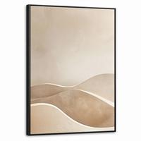 LEINWAND Bilder mit Rahmen - Beige - Natur - Abstrakt - Modern - 60x80 - Beige, Textil (60/80cm) - MuchoWow