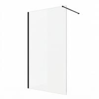 DUSCHWAND Florida - 100 x 200 cm - Schwarz - Walk-In Duschabtrennung aus Sicherheitsglas - Schwarz, Glas (100/200cm) - Badplaats