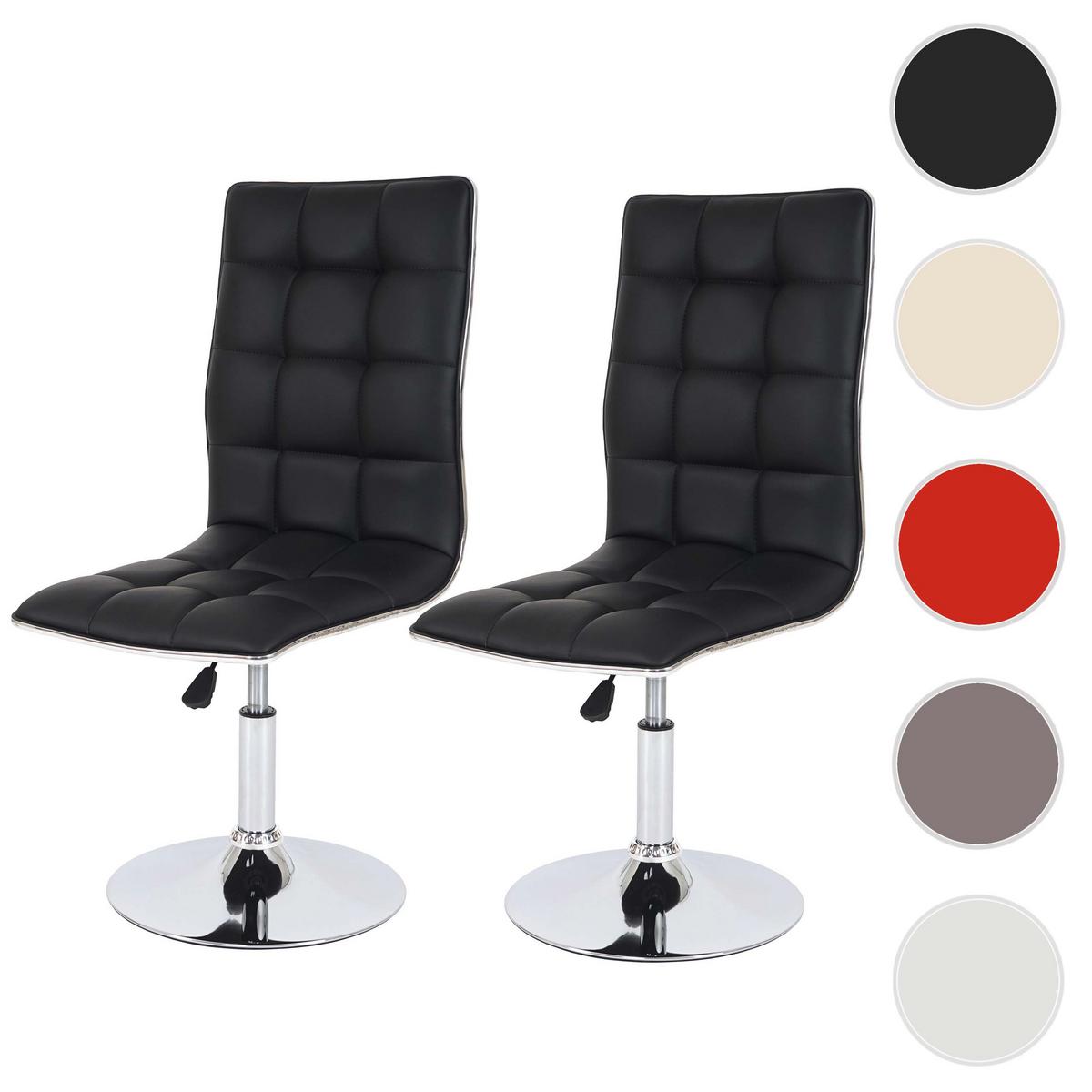 ESSZIMMERSTUHL Schwarz 2er-Set - Schwarz, Textil (43/103/54cm) - MCW