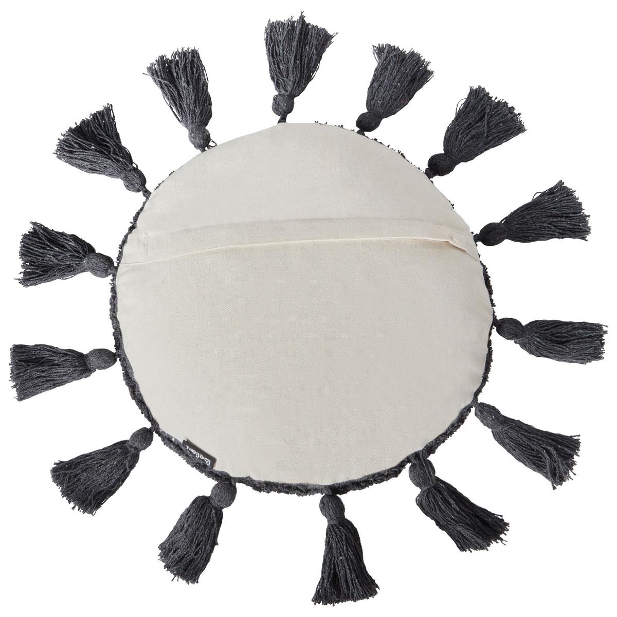 DEKOKISSEN 2er-Set Cremeweiß 40/40 cm Thistle - Weiß/Grau, Naturmaterialien (40/40cm) - Beliani