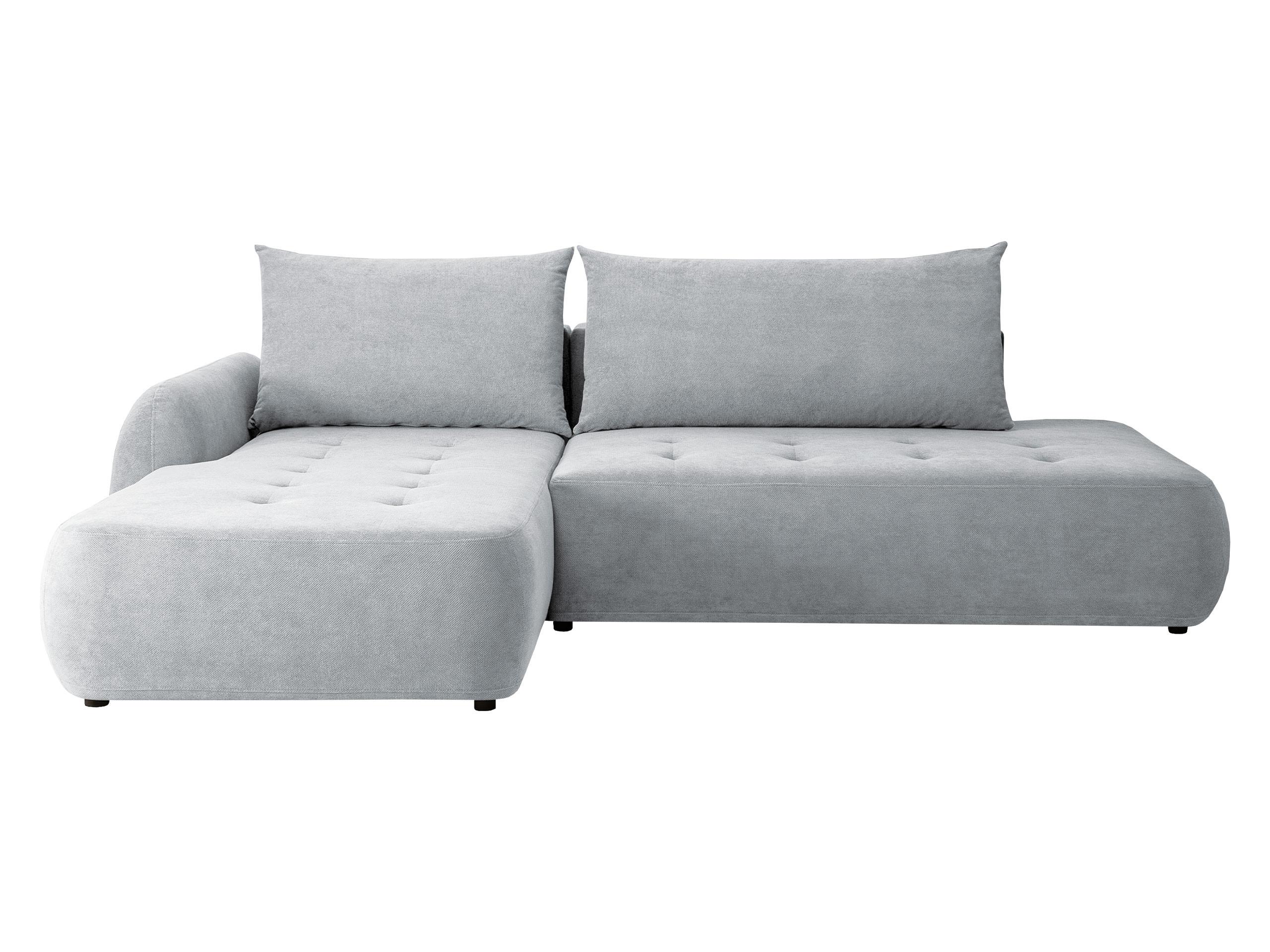 ECKSCHLAFSOFA Bueno I, Seite: Links - Hellgrau/Schwarz, Holz/Textil (300/185cm) - MIRJAN24