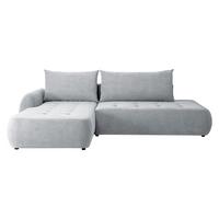 ECKSCHLAFSOFA Bueno I, Seite: Links - Hellgrau/Schwarz, Holz/Textil (300/185cm) - MIRJAN24