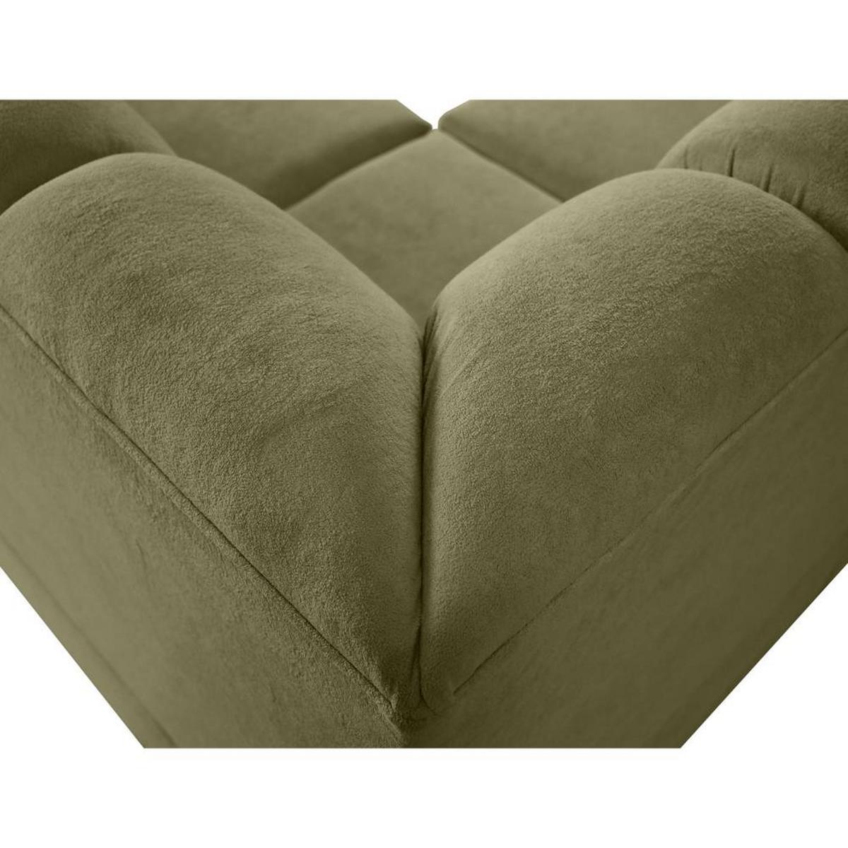 ECKSCHLAFSOFA Zoja rechts grün - Schwarz/Grün, Textil (261/193cm) - Beautysofa