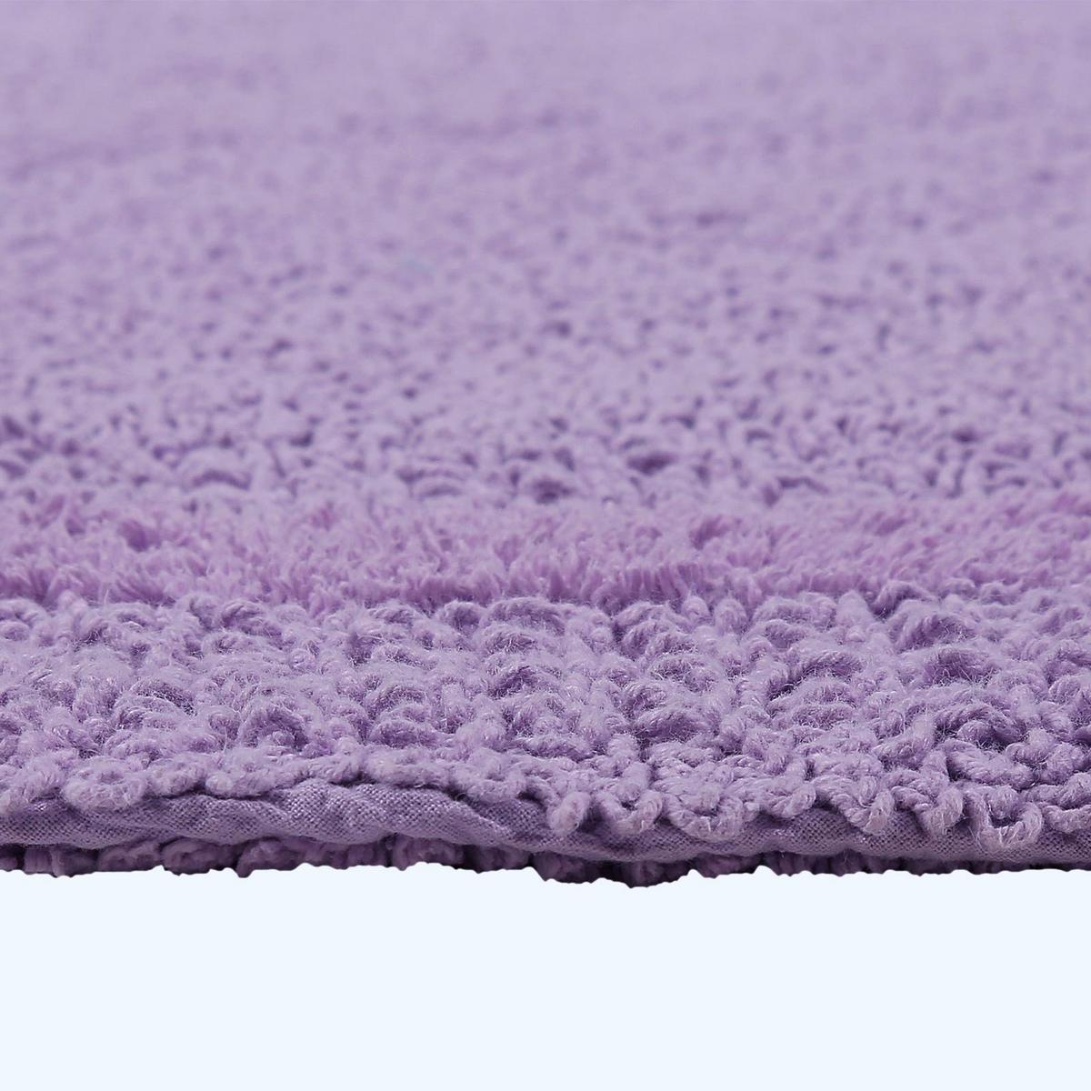 DUSCHVORLEGER 50/50 cm, 100% Baumwolle, wendbar - Flieder, Textil (50/50cm) - Homescapes