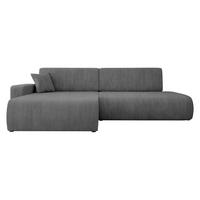 ECKSOFA Piano O Cord - Schwarz/Grau, Holz/Kunststoff (262/145cm) - MIRJAN24