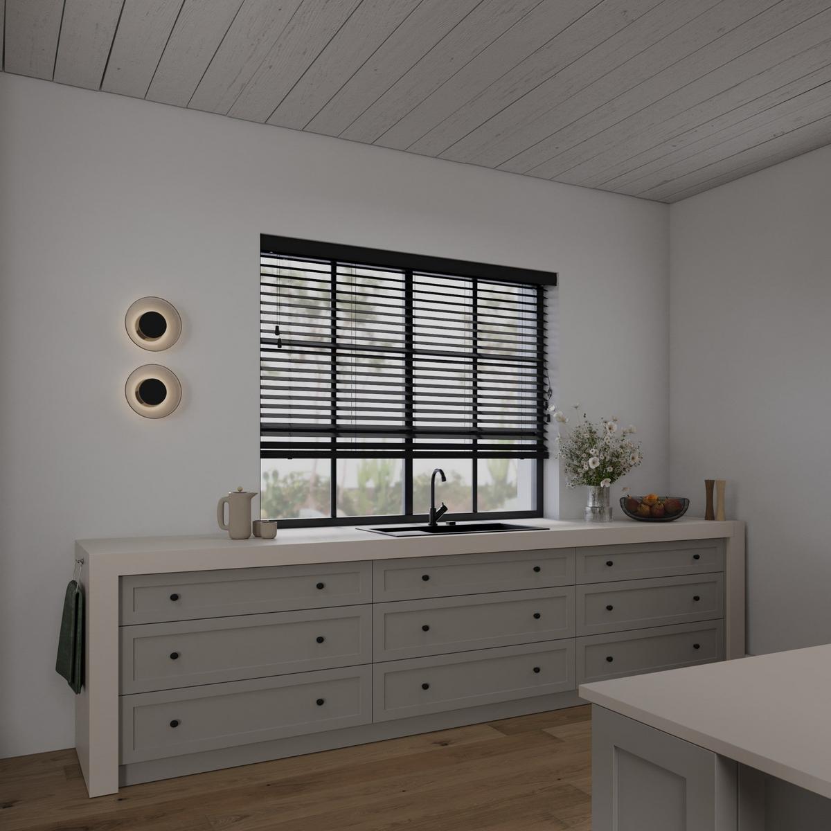HOLZJALOUSIEN Cocoon Schwarz - Schwarz, Holz (70/240cm) - Cocoon Home Concepts