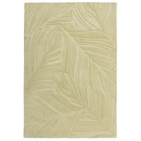 WOLLTEPPICH LEVEN, floral, Grün-Beige, 120 x 170 cm - Grün, Textil (120/170cm) - KADIMA DESIGN