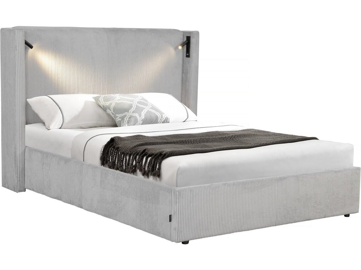 BETT cortina Grau - Grau, Textil (200/160cm) - Habitat Garten