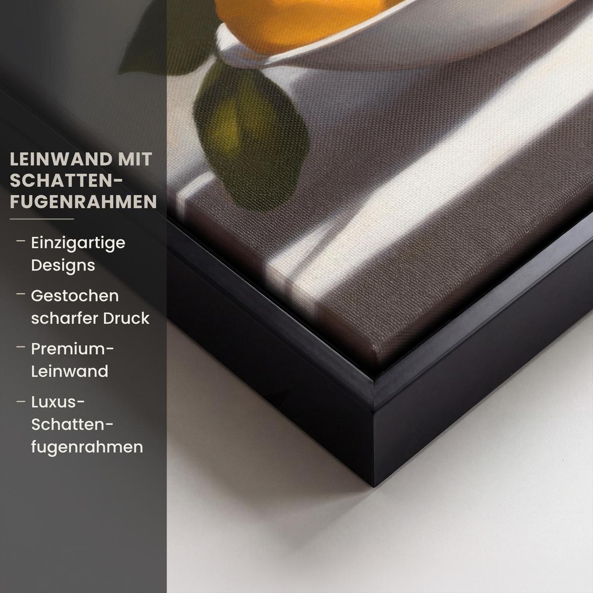 LEINWAND Bilder mit Rahmen - Zitronen - Stilleben - Gelb - 20x30 - Gelb, Textil (20/30cm) - MuchoWow