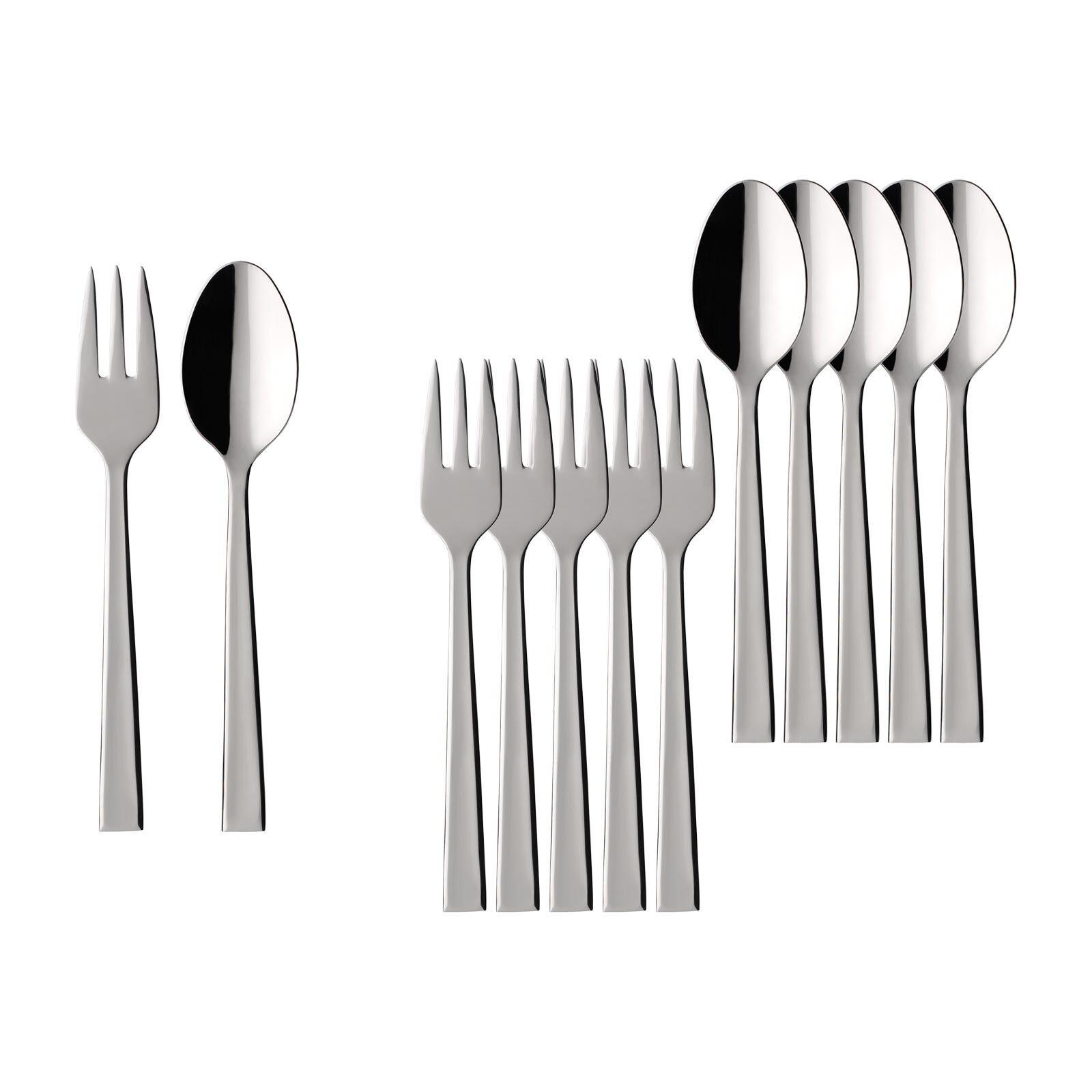 KAFFEEBESTECK BUNDLE Victor edelstahl 12-tlg. - Edelstahlfarben, Metall - Villeroy & Boch