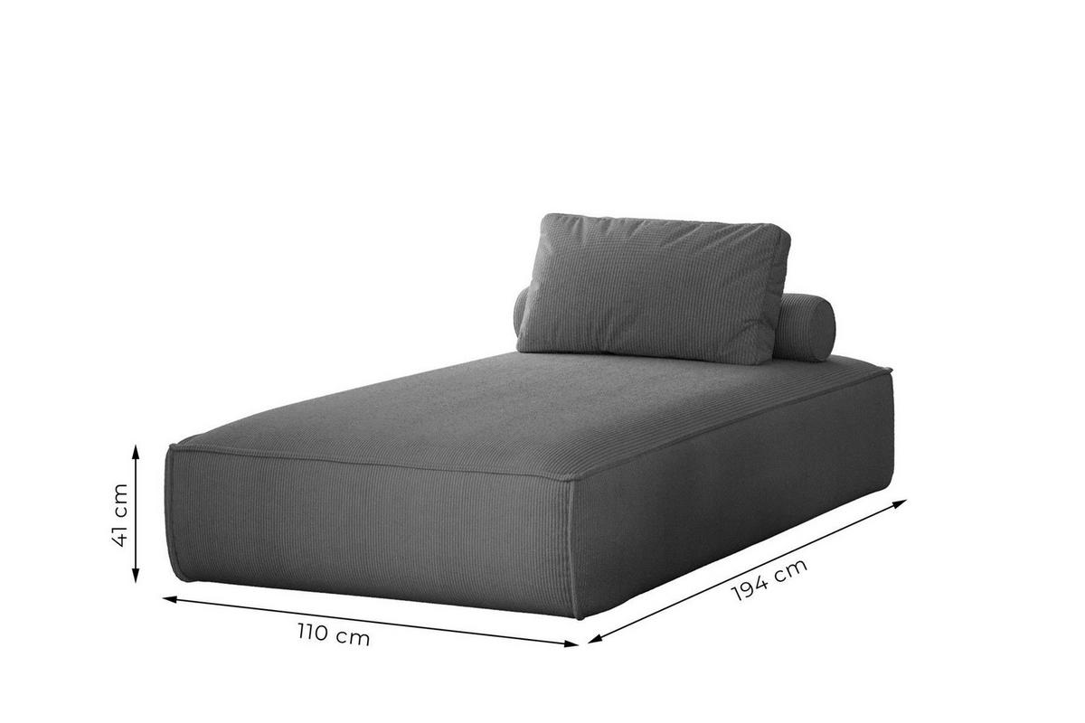 SOFA Sezlong Celes Premium 2er-set - Olivgrün, Holzwerkstoff/Textil (110/95/194cm) - Fun Möbel