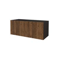 LOWBOARD ZENO-W 100x40x40 cm - Schwarz / Katania - Eiche Wotan, Holzwerkstoff (100/40/40cm) - ALTDECOR