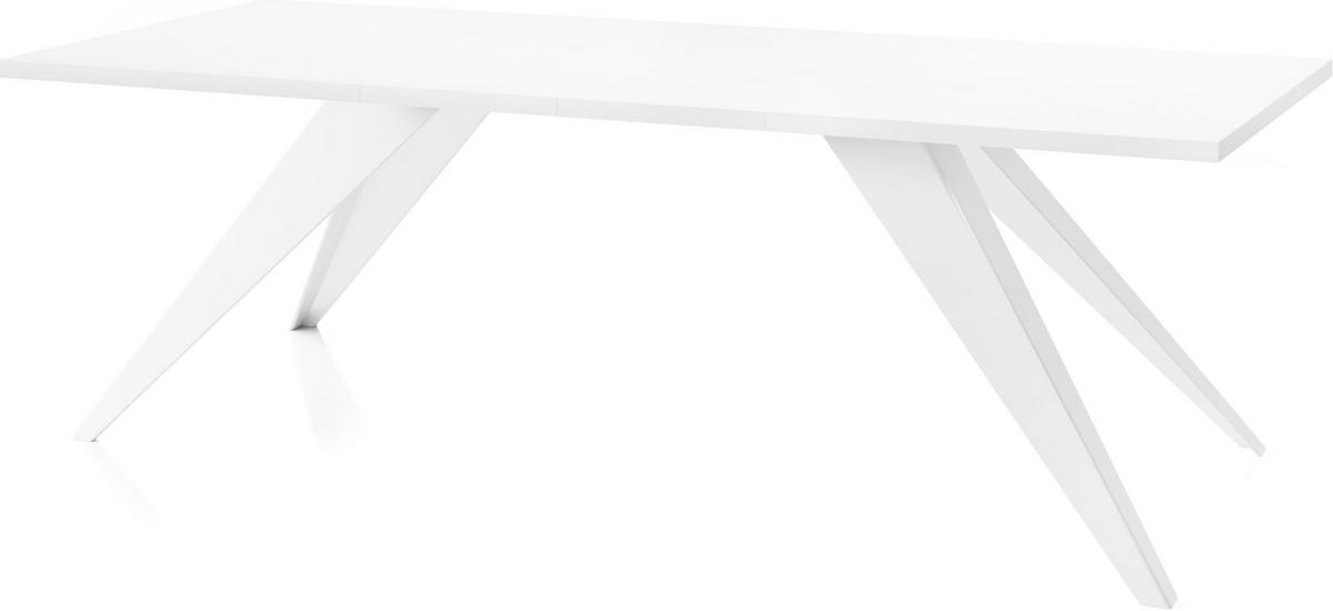ESSTISCH Vance Weiß rechteckig ausziehbar, Weiß 140-240/80/76 cm - Weiß, Holzwerkstoff/Metall (80/240/76cm) - WFL GROUP