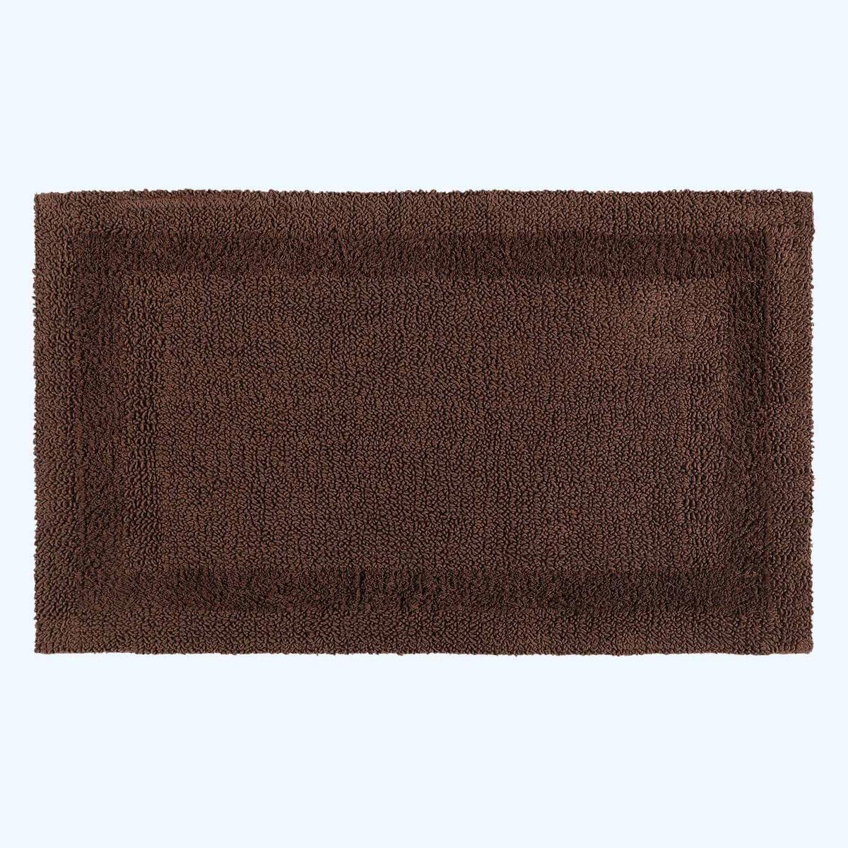 BADEMATTE 70/120 cm, 100% Baumwolle, wendbar - Braun, Textil (70/120cm) - Homescapes