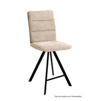 THEKENSTUHL drehbar (4er-Set) Devonne 47x109x60 Schwarz/Natur - Schwarz/Naturfarben, Kunststoff (60/109/47cm) - 58aufmkessel