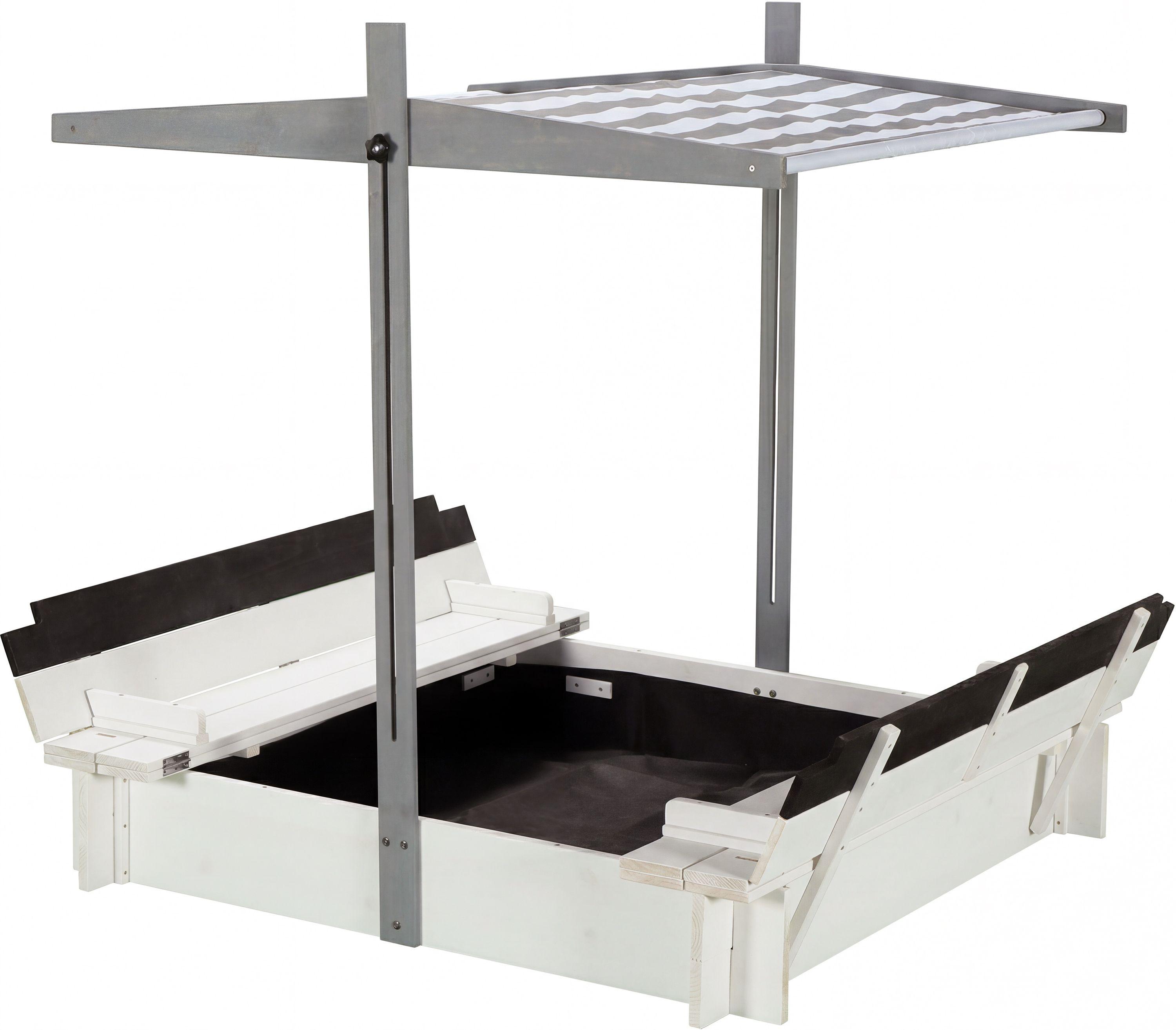 SANDKASTEN soldere1 - Weiß, Holz (120/120/29cm) - WONDERMAKE