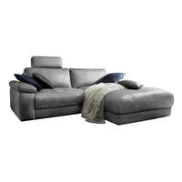 ECKSOFA MOTORISCHER RELAXFUNKTION LOLA Grau Webstoff Relaxfunktion - Schwarz/Grau, Textil (233/178cm) - KAWOLA