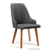 ESSZIMMERSTUHL (2er-Set) Daryl 52x91x60 Eiche geölt/Grau - Eichefarben/Grau, Kunststoff (60/91/52cm) - 58aufmkessel