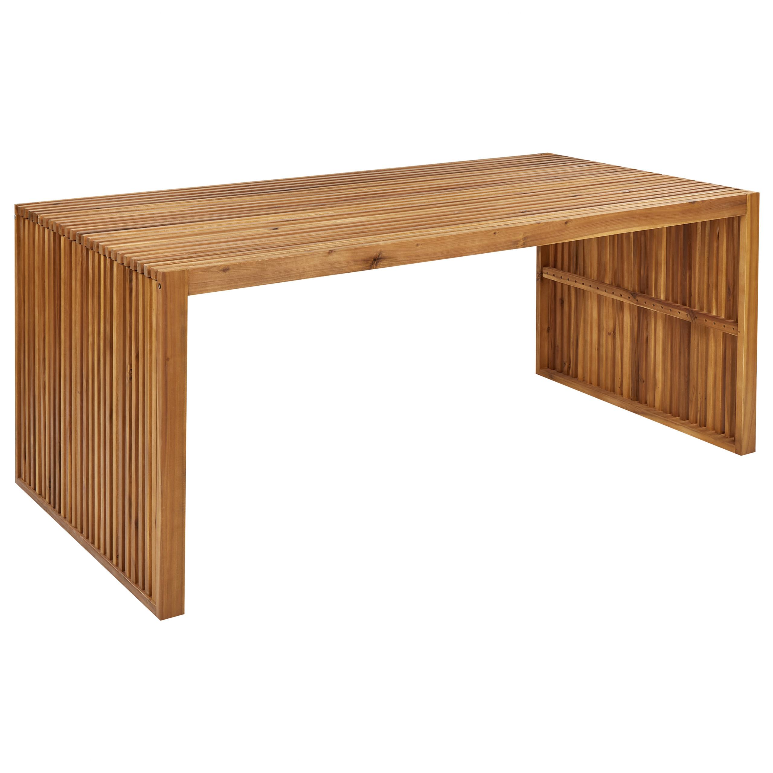 GARTENTISCH Akazienholz hellbraun 180/90 cm Sulzano - Hellbraun, Holz (90/180/75cm) - Beliani