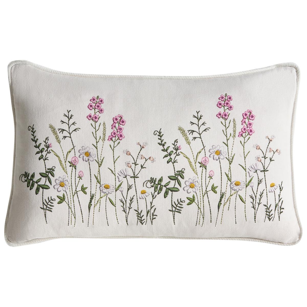 DEKOKISSEN 2er-Set Weiß 30/50 cm Madhuca - Weiß, Textil (30/50cm) - Beliani
