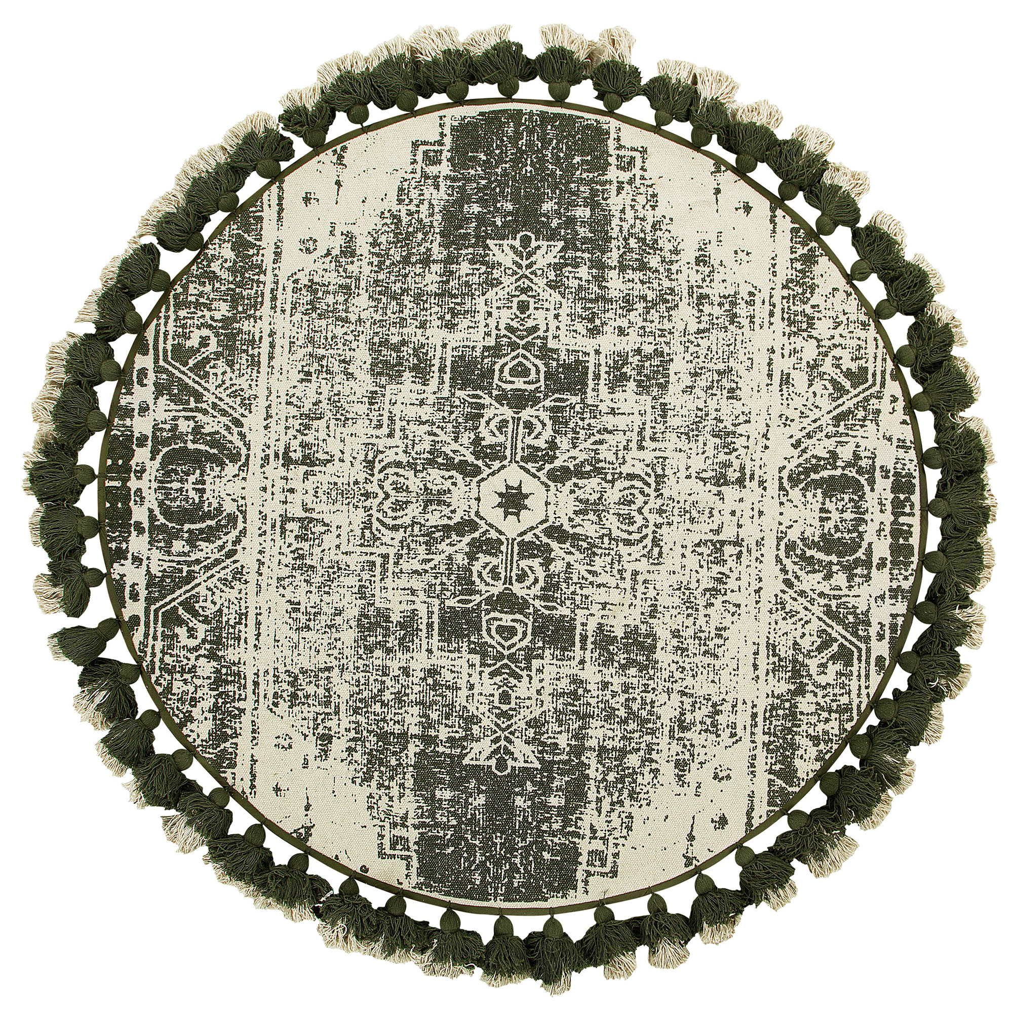 KURZFLOR-TEPPICH Kahta 120/120 cm - Grün, Textil (120/120cm) - Beliani