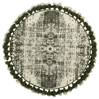 KURZFLOR-TEPPICH Kahta 120/120 cm - Grün, Textil (120/120cm) - Beliani