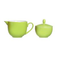 MILCHKÄNNCHEN & ZUCKERDOSE Doppio Grün - Grün, Keramik (1/2cm) - Ritzenhoff Breker