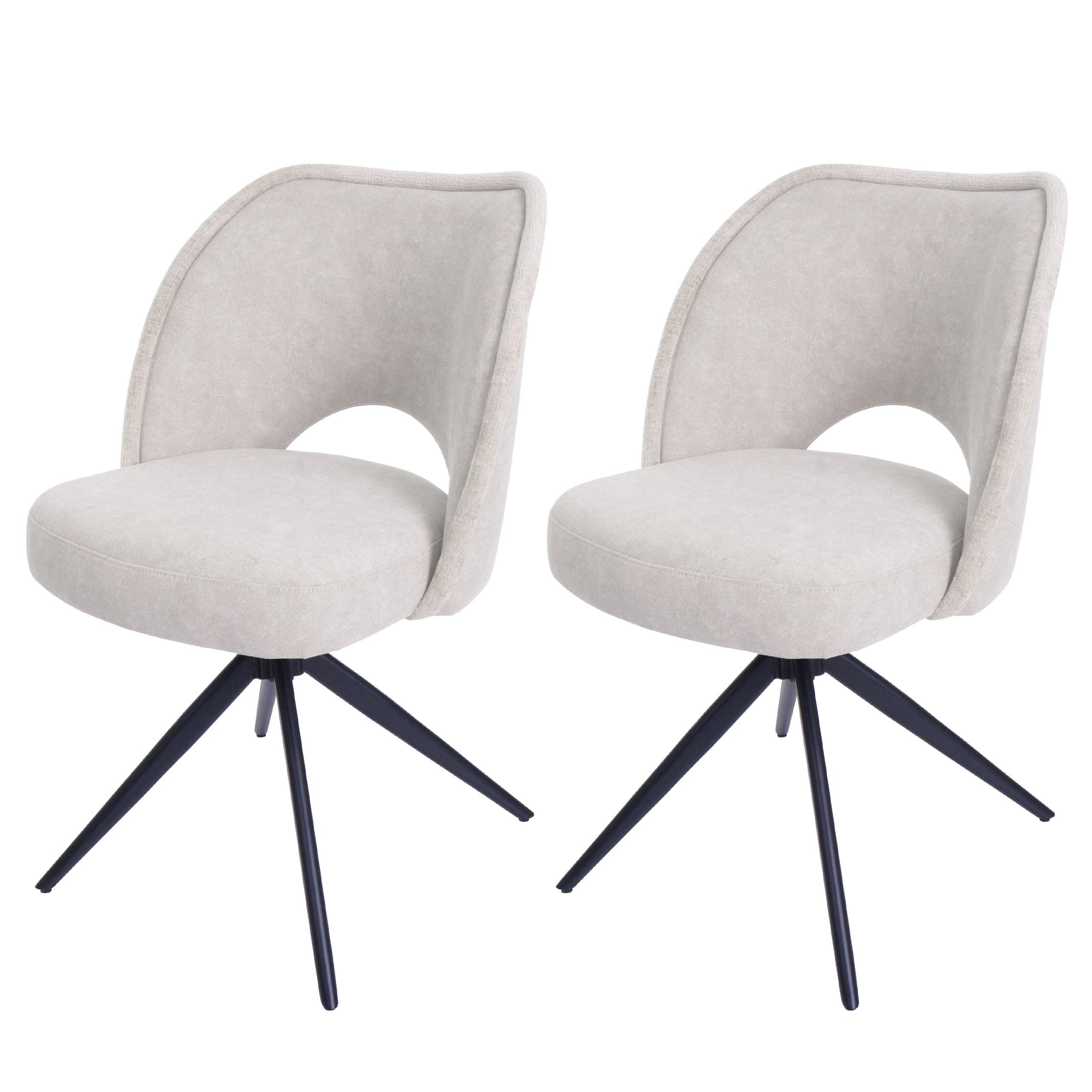 ESSZIMMERSTUHL Cremeweiß 2er-Set - Creme/Weiß, Textil (54/84/60cm) - MCW