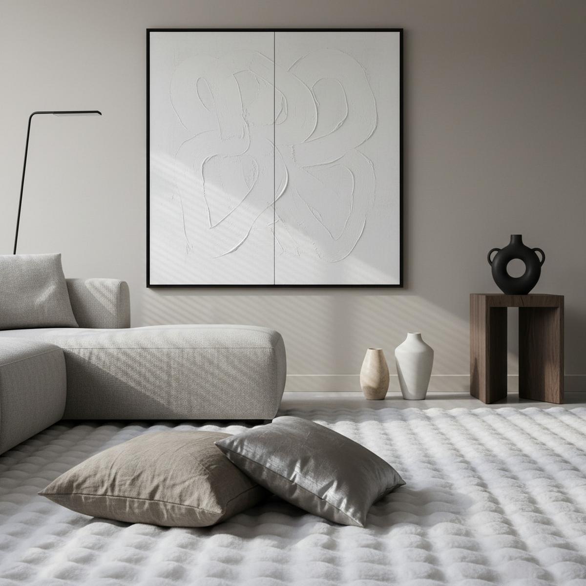 HOCHFLORTEPPICH Waschbar NAUDERS, einfarbig, Weiß, 140 x 200 cm - Weiß, Textil (200/140cm) - KADIMA DESIGN