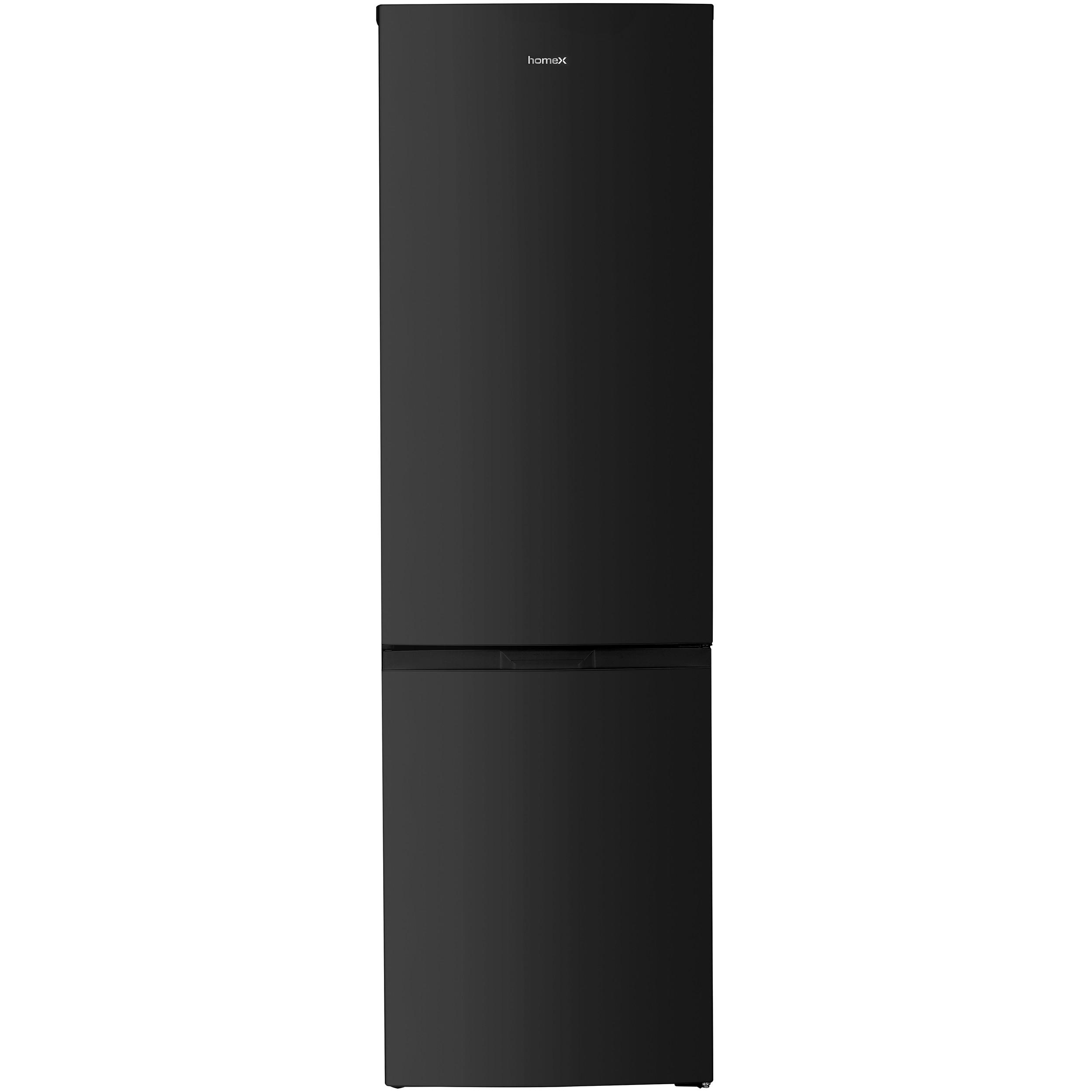 KÜHL-GEFRIER-KOMBINATION, No Frost, freistehend, groß - 253 Liter, EEK C, Kühlschrank mit Gefrierfach, schwarz - Schwarz, Glas/Kunststoff (54.5/181/61.6cm) - homeX