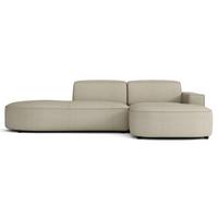 ECKSOFA Sallmo L-Form, 3-Sitzer, rechts 276 cm - Taupe/Schwarz, Kunststoff/Textil (276/166cm) - Selsey