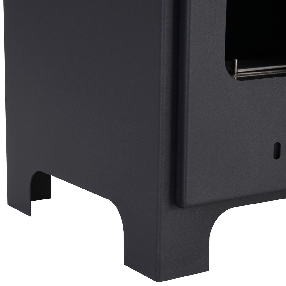 ETHANOL-KAMIN 0,9 L Bio-Ethanol-Brenner 3 Stdn. Brenndauer kein Rauch Metall - Schwarz, Metall (30/50/40cm) - HOMCOM