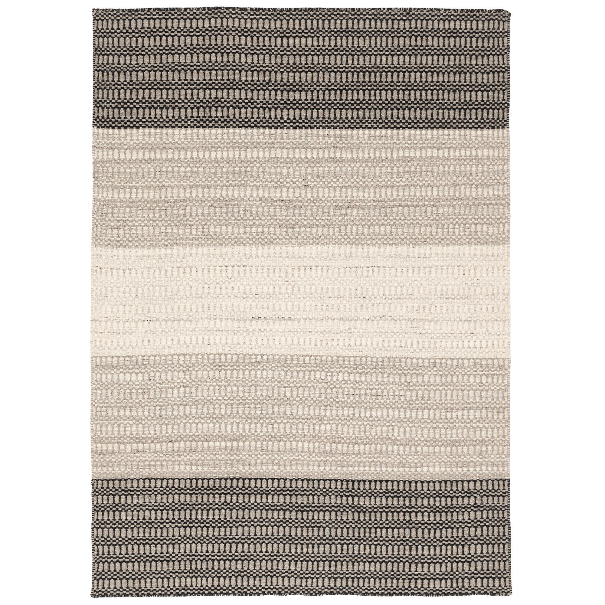 NATUR TEPPICH WOLLE SKANDI STRIPES - Grau, Textil (70/240cm) - Pergamon
