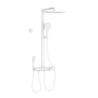 ÜBERKOPFBRAUSESET mit Thermostat und 4 Wasserauslässen 40,9/60/105 cm - Weiß, Metall (40/113/58cm) - EMKE