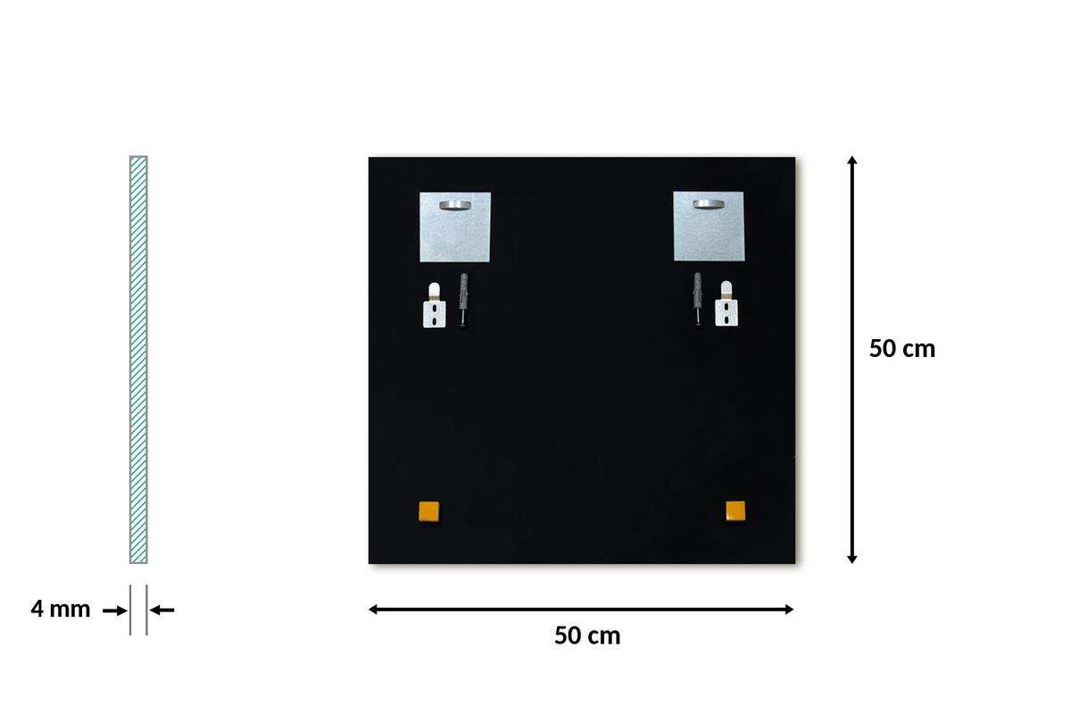 SPIEGEL Rechteckig 50x50 cm - Transparent, Glas (50/50/0.4cm) - Wallfluent