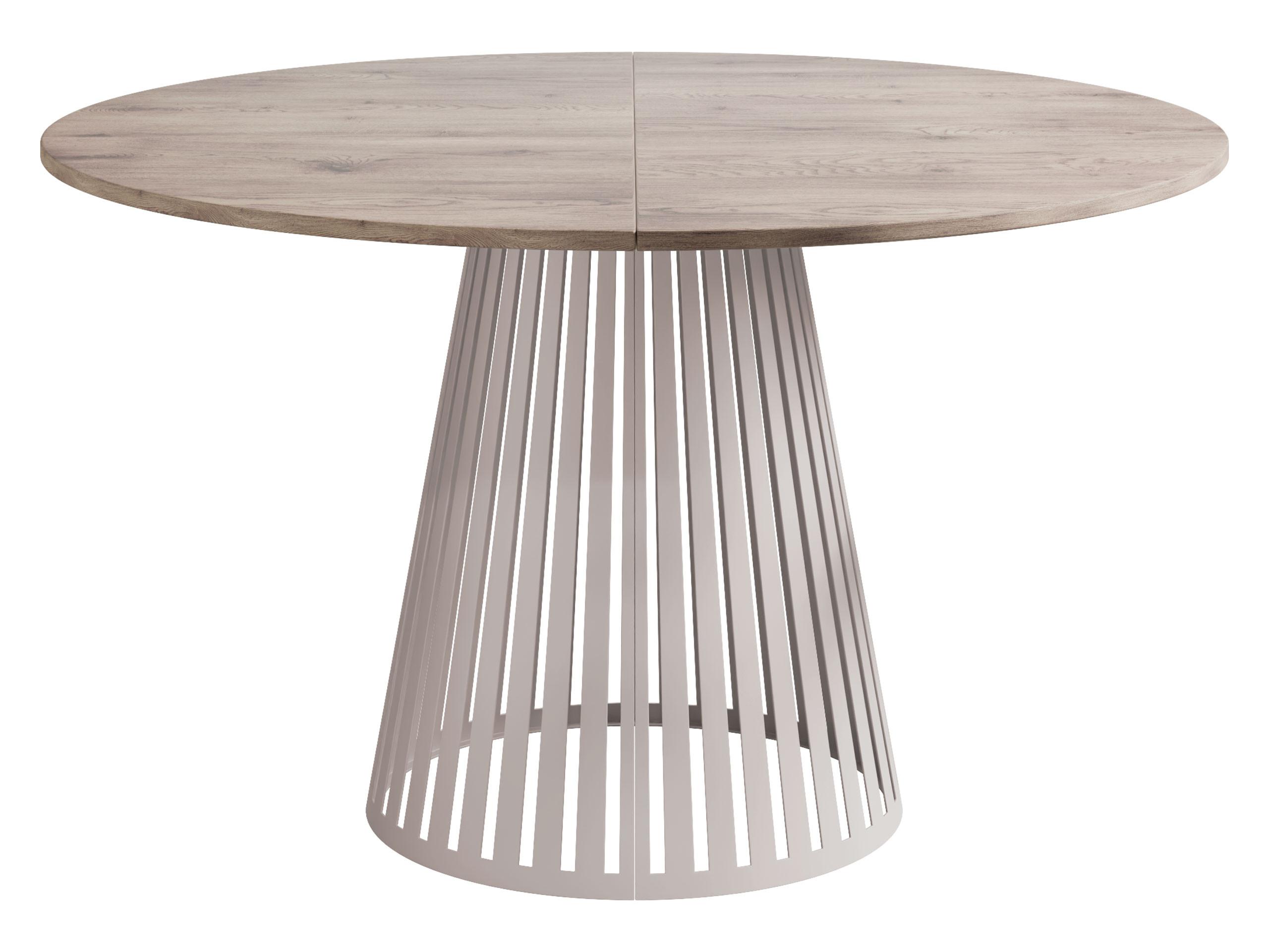 ESSTISCH ausziehbar Cone Cashmere 100 - Kaschmir/Eichefarben, Holzwerkstoff/Metall (100/100/76cm) - MIRJAN24